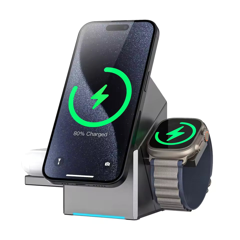 3-in-1 Magnetic Wireless Charger